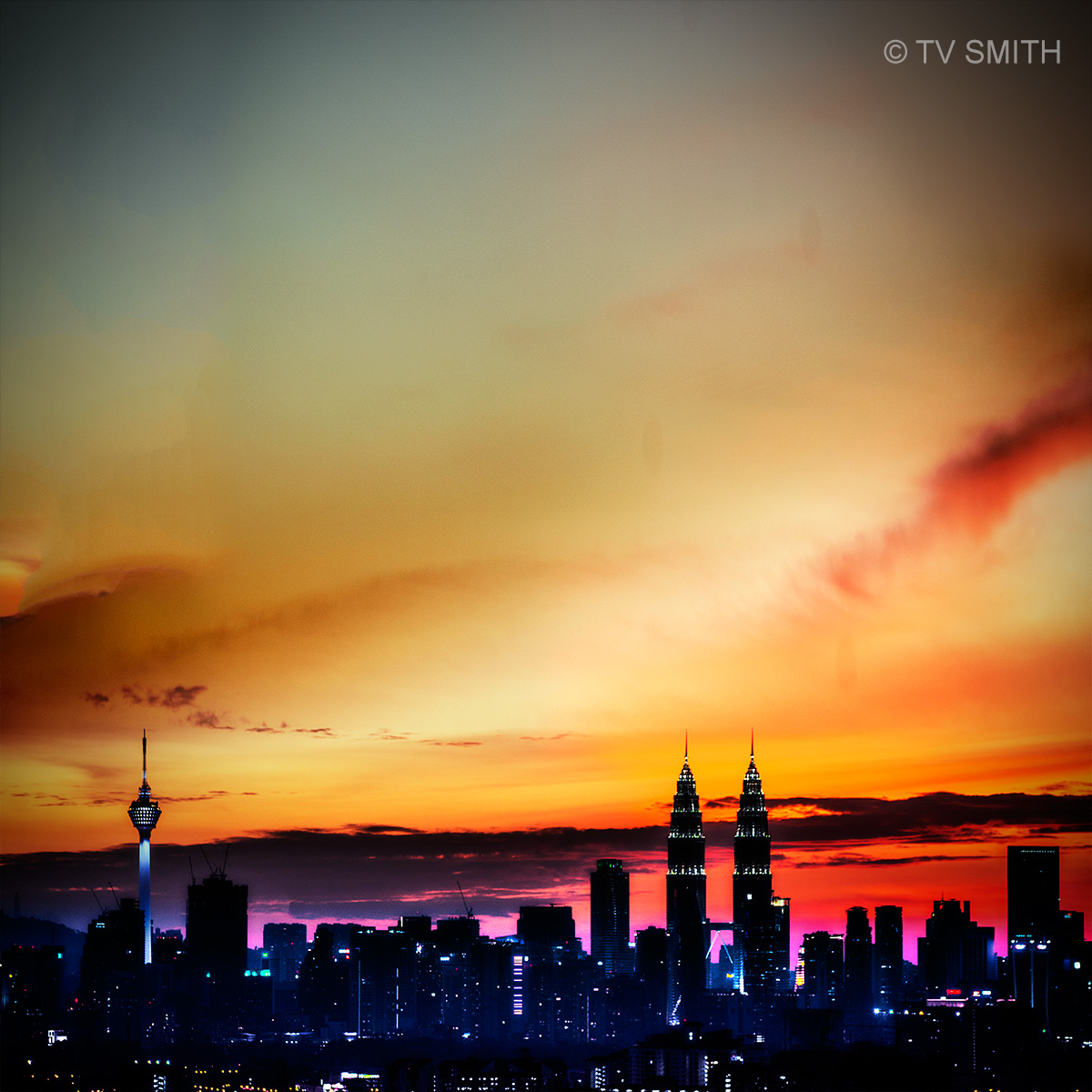 Kuala Lumpur's evening skyline