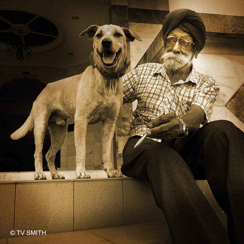 Gurdev Singh and his dog Raju